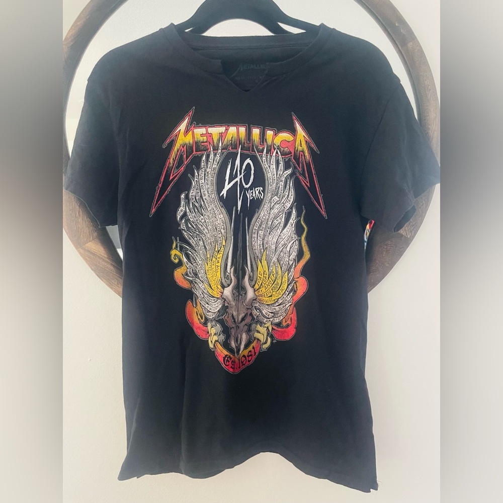 Metallica 40 Years Black Graphic Tee